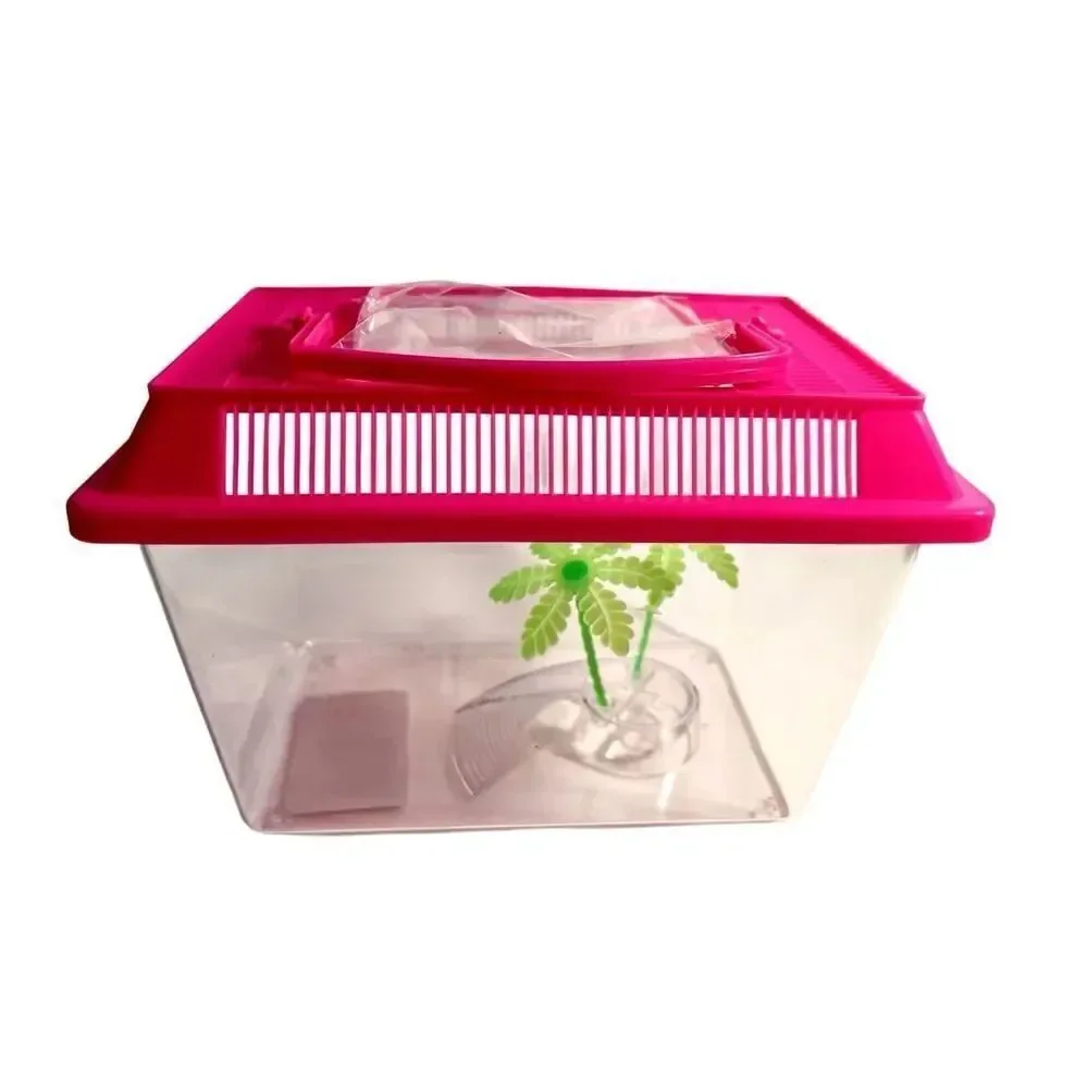 Portable Aquatic/Terrarium Tank, Plastic Carrier Cage with Lid and Handle NWT